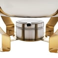 thumbnail image 4 of Griptix 4 5L Round Stainless Steel Chafing Dish Sets Gold Accent Buffet Set Warming Tray, 4 of 7