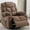 Brown#B, variant on Swivel Recliner Chair with Massage and Heat, UHOMEPRO Manual Nursery Rocking Chair Single Sofa with USB, 2 Cup Holders, Living Room Lounge Chair with Side Pockets, Solid Wood Frame, Blue
