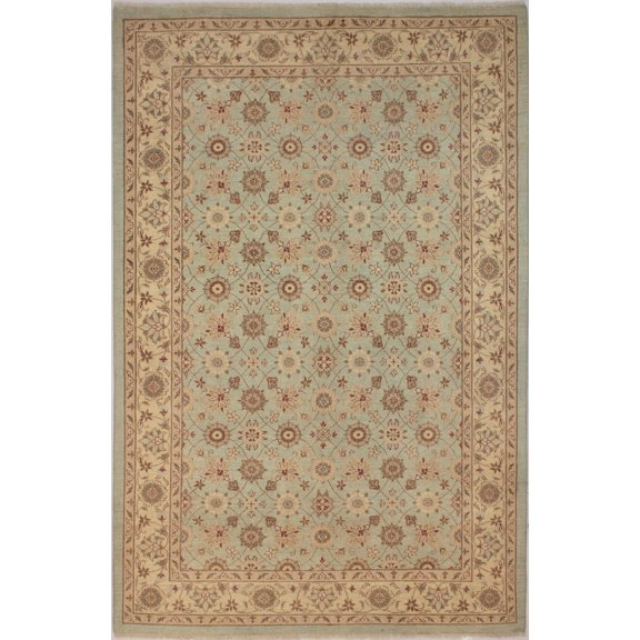 Peshawar Jasmain Blue/Ivory Rug, 6'3" x 9'1"