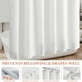thumbnail image 5 of Zrodlmo Waffle Fabric Shower Curtain and Liners Sets with Hooks, Mildew-Resistant Thick Bathroom Curtain Set, 72" x 72", White, 5 of 7