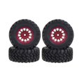 thumbnail image 5 of Juego de 4 llantas de metal con bloqueo de cuentas de 62 x 24 mm y 1,2 pulgadas para coche teledirigido TRX4M Axial SC 1/18 1/24, color negro, 5 of 5