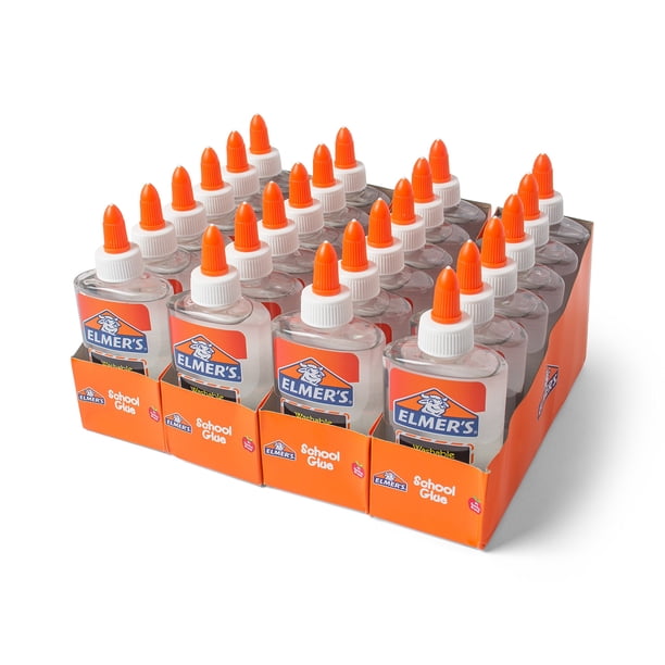 Pegamento escolar líquido Elmer's, transparente, lavable, 150 ml, 24 unidades