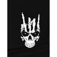 thumbnail image 4 of Camisetas divertidas para mujer, con estampado de animales, manga corta, cuello redondo, para verano, casual, holgadas, ligerasSkull Hand Print T-shirt, Short Sleeve Crew Neck Casual Top For Summer, 4 of 8