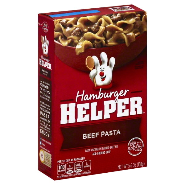 Betty CrockerÂ® Beef Pasta Hamburger HelperÂ® 5.6 oz. Box - Walmart.com
