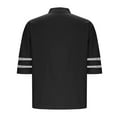 thumbnail image 4 of ITSAME Blouses for Womens, Zipper V Neck Short Sleeve Loose Trendy Sumemr Casual Tops Black XL, 4 of 6