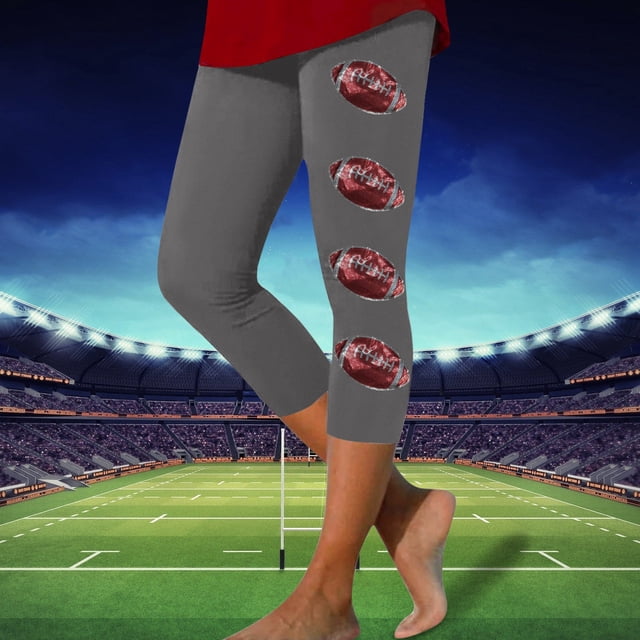 WILLBEST Leggings Deportivos Informales Con Estampado de Rugby Para Mujer, Pantalones de Yoga, Capri Para Entrenamiento, Atléticos, Elásticos, Cómodos, Suaves, Transpirables, de Cintura Alta XXXGrande