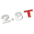 thumbnail image 1 of 1pcs 2.8t Emblem Badge, 3d Metal Chrome Rear Trunk Replacement 2.8t Letter Emblem Badge Decals, 1 of 5