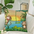 thumbnail image 2 of MKHERT Monkeys Pillow Covers Pillowcase Throw Pillows 18x18 inch, 2 of 2