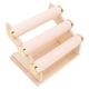 thumbnail image 2 of Soporte para pulsera Soporte para presentación de joyería desmontable de 3 niveles con bandeja de madera para relojes Tienda en casa Rosa, 2 of 5