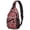 Christmas Reindeer Knit Strip Pattern, variant on Christmas Reindeer Knit Strip Pattern Sling Backpack, Unisex Hiking Chest Pack with Side Mesh Pockets, Breathable Padded Back Gift Ideas for Hiking Cycling Walking