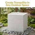 thumbnail image 2 of Sunnydaze Indoor/Outdoor Square Polystone Bubble Fountain - Fog, 2 of 10