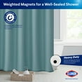 thumbnail image 5 of Clorox 100% Polyester Shower Curtain Set with Waterproof PEVA Liner and 12 Metal Hooks (Aqua), 5 of 8