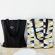 thumbnail image 1 of Bolso de mano de lona de doble cara de tela de trigo y mijo, de doble uso, bolsa de lona, bolsa de compras, bolsa de almacenamiento, bolsa de comestibles, 1 of 6