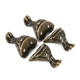 thumbnail image 2 of Heaveant Corner Protector, 4Pcs Antique Brass Jewelry Gift Box Wood Case Decorative Feet Legs Corner Protector Vintage, 2 of 8