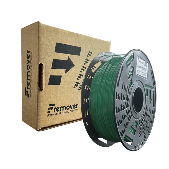 PLA  3D printing filament x 1kg 2.2 lb Army Green 1.75 mm  /- 0.03 - Fremover