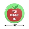 thumbnail image 3 of You Inspire Me Teacher Apple Kitchen Refrigerator Locker Button Magnet, 3 of 5