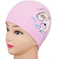 thumbnail image 1 of Swimming Cap for Children Waterproof Swimming Cap Ear Protection Fabric Hood Pink, 1 of 3