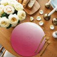 thumbnail image 2 of Round Placemats Red Polka Dots Ombre 15 inch Set of 2 Table Mats for Dining Table Gradient Gradual Color Heat Resistant Non-Slip Kitchen & Home Decorative Place Mat Set, 2 of 8