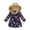 Z1 Navy, variant on NordicNest Toddler Baby Girls Jacket Hooded Kids Winter Thick Warm Hooded Windproof Print Coat Outwear Jackets