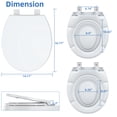 thumbnail image 2 of 17 inch Toddler Toilet Seat with Potty Training Seat Round, 2 in 1 Toilet Seat for Family Built-in Baby Seat Removable, Soft Close + Easy Clean, PP Safe Material, White, 2 of 8