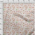 thumbnail image 2 of oneOone Cotton Poplin Light Beige Fabric Watercolor Floral Dress Material Fabric Print Fabric By The Yard 56 Inch Wide, 2 of 4