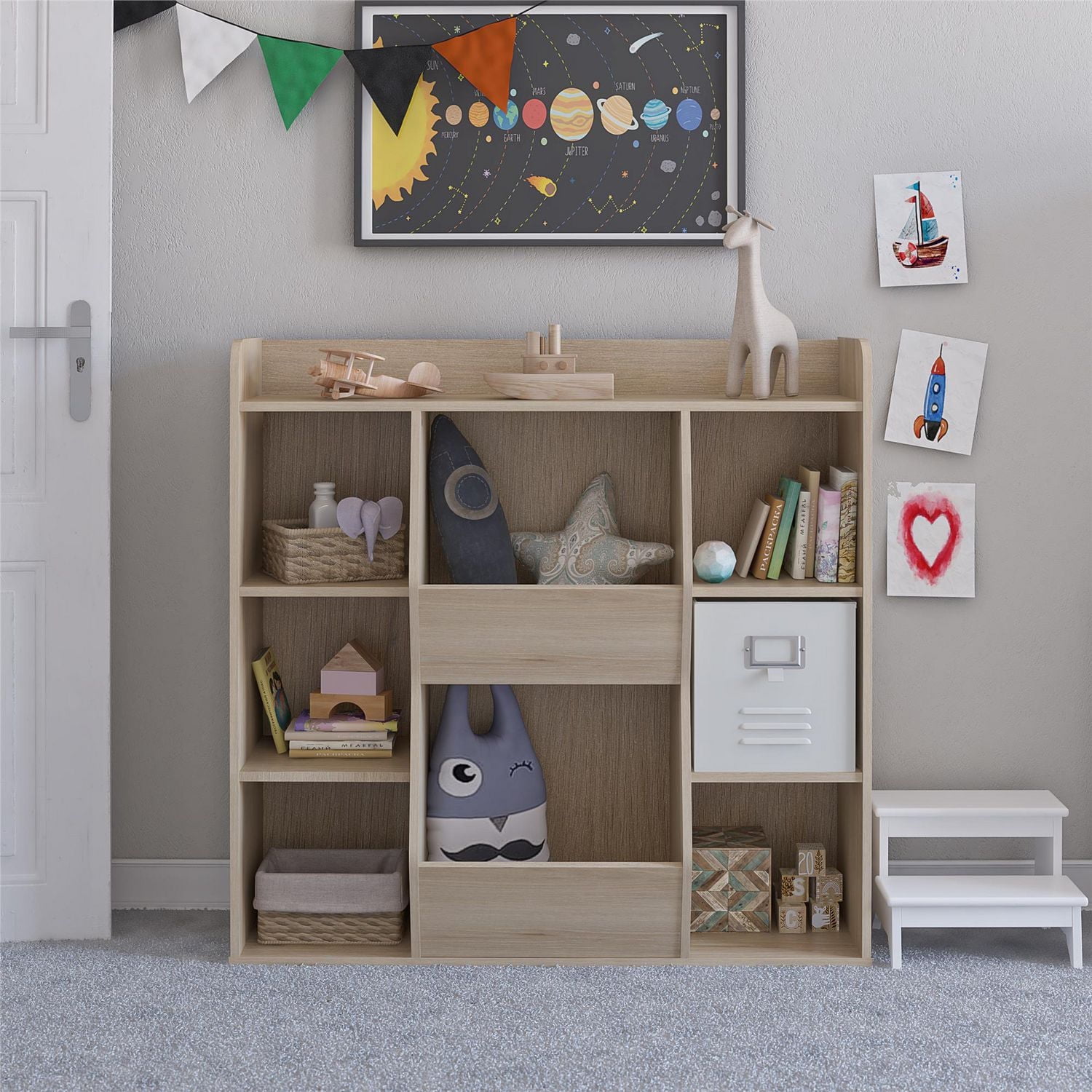 Ameriwood Home Tyler Kids Large Toy Storage Bookcase