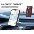 thumbnail image 4 of ELEHOLD for iPhone 11 Leather Wallet Case,with Card Slots Holders Ring Stand Magnetic Buckle Kickstand Function Shockproof Purse Case, Winered, 4 of 8