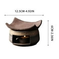 thumbnail image 2 of Tea Stove Warmer, Ceramic Teapot Heater Set, Candle Holder for Tea Warming, Rustic Ceramic, 4.92"x2.36", for Indoor and Office Use, Tea Ceremony Accessories[without Candle], 2 of 5