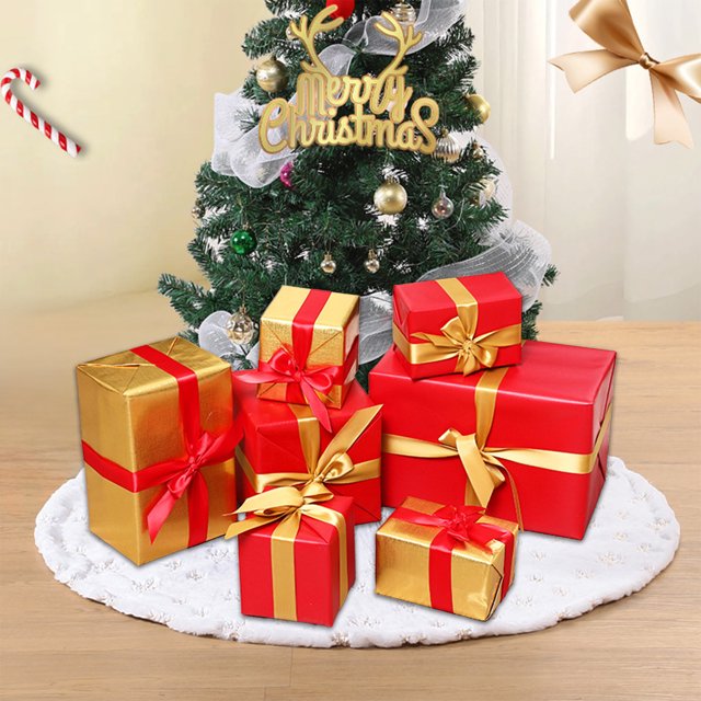 YIMWNYI Christmas Gift Boxes Set of 7, Holiday Decorations, Matte Finish, LED Lighted Decorative Boxes for Home, Yard, Patio, Perfect for Christmas Tree and Festive Atmosphere