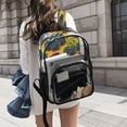 thumbnail image 6 of Large Clear PVC Backpack Heavy Duty See Through Backpack for Adults Work Travel, Orange Monster Truck Printed 12L, 6 of 8