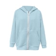 thumbnail image 6 of Girls Hoodies Sweatshirt Casual Long Sleeve Hooded Outwear Jackets with Pockets, 6 of 8