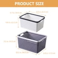 thumbnail image 3 of Cesta de almacenamiento de plástico de 2 pcs Organizador de canasta de baño Cesta de plástico de cocina, 3 of 5