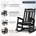 thumbnail image 4 of Set of Two Oversized Rocking Chairs Made from HDPE, Designed for Outdoor Use in Gardens, Porches, Or Backyards, 4 of 9