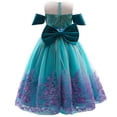thumbnail image 2 of HAWEE Girls Mermaid Costume with Wig Princess Dress Up Lace Off Shoulder Evening Elegant Dress, 2 of 7