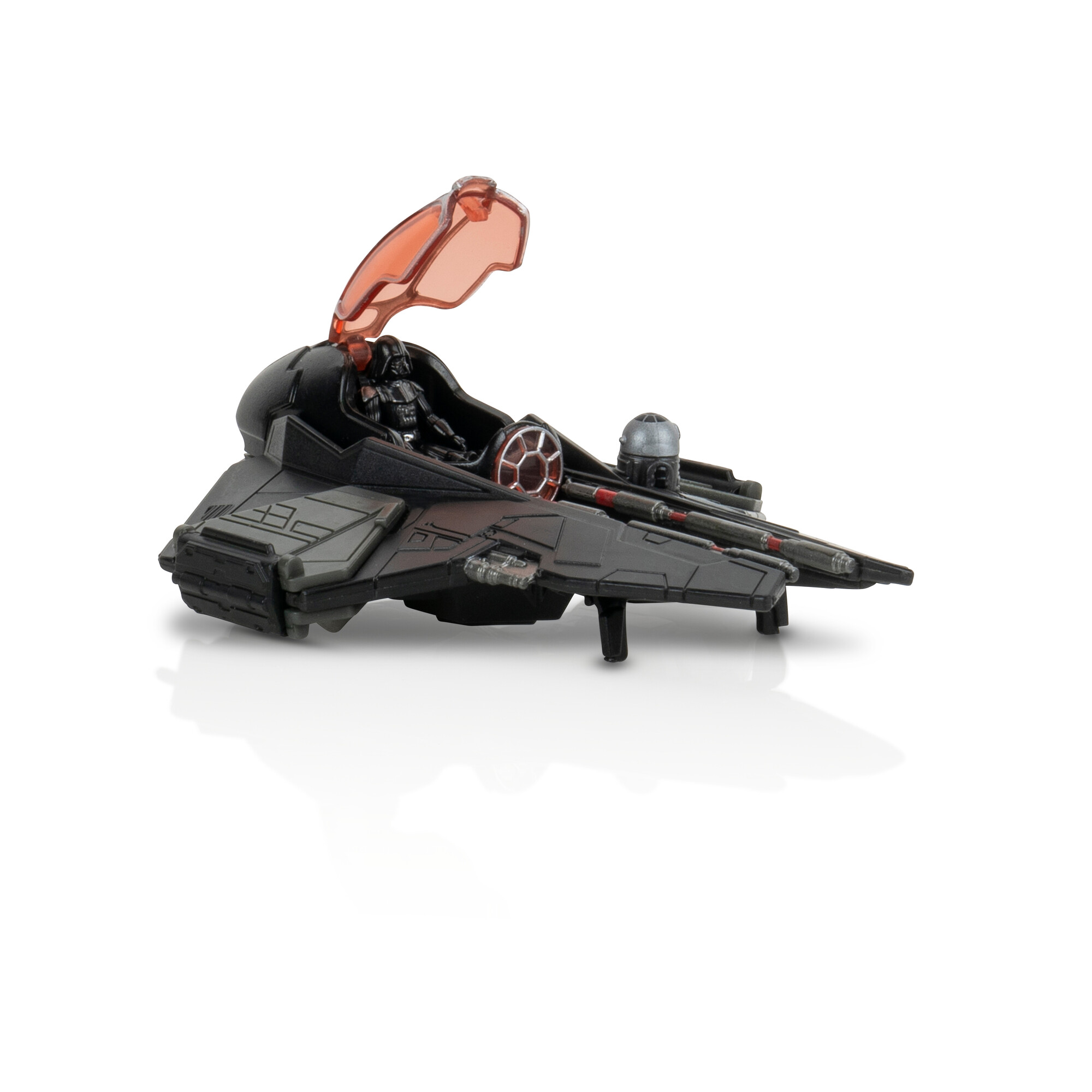 STAR WARS Micro Galaxy Squadron Darth Vader’s Sith Starfighter- 5-inch Rare Edition Vehicle with Two 1-inch Micro Figure Accessories