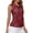 A Brick Red, variant on Womens Graphic T Shirts Women's Coconut Tree Turn-Down Collar Sleeveless Top Fashion Casual Zip Front for Daily Wear Comfortable Stretchy Basic Tee Shirt Black XL