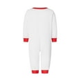 thumbnail image 4 of Christmas Family Pajamas Matching Set Santa Claus Print Long Sleeve Tops and Pants Loungewear Soft Sleepwear, 4 of 10
