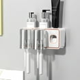 thumbnail image 5 of OAVQHLG3B Toothbrush Holders For Bathrooms, Toothbrush Holder Wall Mounted With Toothpaste Dispenser，With Toothbrush Cup,Tray Bathroom Toothbrush Toothpaste Dispenser, 5 of 5