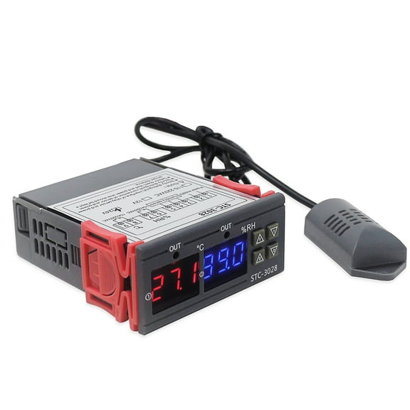 Digital Display Temperature&Humidity Controller Regulator Thermostat Hygrometer with Integrated Sensor Probe Relay Output 24V