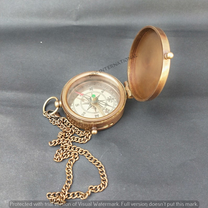 Brass Compass Pocket Compass Brass Nautical Marine Compass Vintage Nautical