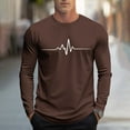 thumbnail image 2 of Tqyyweavej Shirts for Men Long Sleeve Casual Loose Printed Crewneck Sweatshirt Lightweight Gym Workout Pullover Top S-4XL, 2 of 5