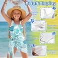 thumbnail image 4 of Xixirimido Vibrant Palm Leaf Print Girls Swimwear One Piece with Adjustable Strap and Removable Bra, Fashion Bathing Suit with Mesh Cover Up Skirt for Teens, Size 17-18 Years, 4 of 7
