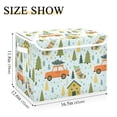 thumbnail image 5 of Yayeee Collapsible Cube Storage Bin with Lid Fabric Closet Decorative Basket with Handles, Whimsical Christmas Pattern, 5 of 7