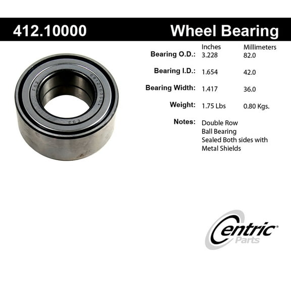 Centric 412.10000E Wheel Bearing