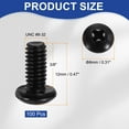 thumbnail image 2 of Uxcell #8-32 x 3/8" Pan Head Machine Screws, 100 Pcs 304 Stainless Steel Screws for Cabinet Drawer Knob Pull, Black Oxidation, 2 of 7
