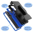 thumbnail image 2 of Samsung Galaxy A23 5G Case with Belt-Clip Holster ,Njjex Heavy Duty Protective Drop Protection Shockproof Cover with screen protector - Black + Blue, 2 of 6