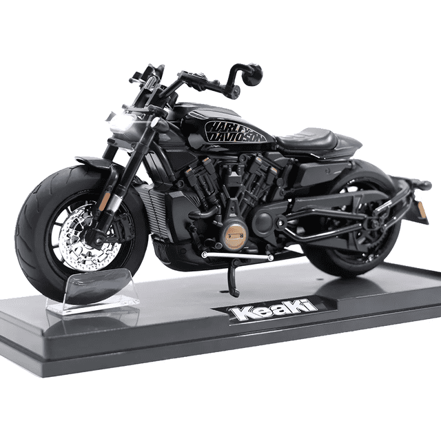 Coleccion Moto Juguete Sportsters Con Luz Y Sonido Base 1:12 - Xtellar Negro