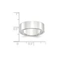 thumbnail image 3 of 10k White Gold 7mm Flat Plain Classic Wedding Band Ring Size 7.5, 3 of 4