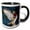 Black/White, variant on 3drose, Usa, Washington State, Sammamish. Male Mallard Duck Flapping Wings, 11oz Two-tone Black Mug
