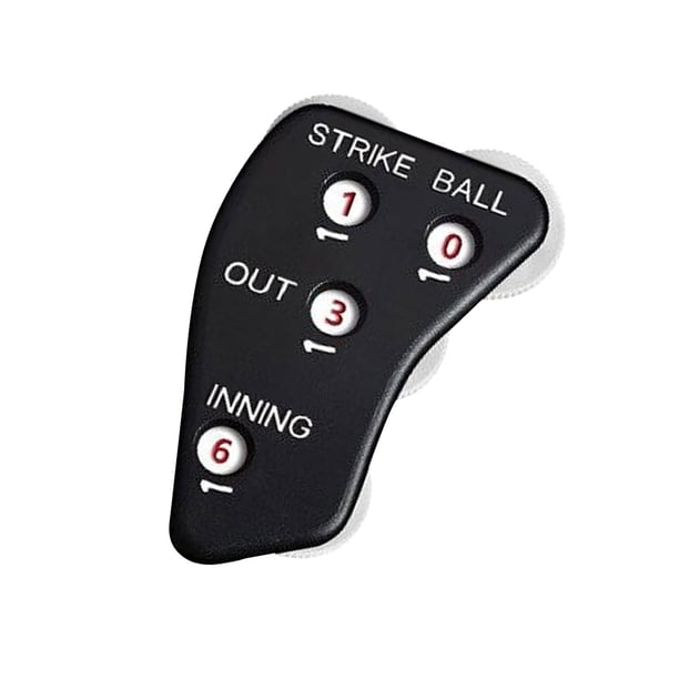 de árbitro de béisbol, indicador de árbitro, 4 diales, 4 ruedas, dispositivo de árbitro portátil, superficie antideslizante, equipo de árbitro SM SunniMix árbitro